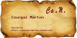 Csurgai Márton névjegykártya